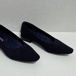 Vivaia Women’s Tracy  Dark Blue Knit Point Toe Pumps  Heel Pump  Shoe Size 5.5