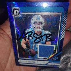 Amon Ra St. Brown Auto Signed Autograph NFL Card Detroit Lions