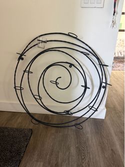 Vintage Pottery Barn Spiral Wrought Iron Wall Candle Holder