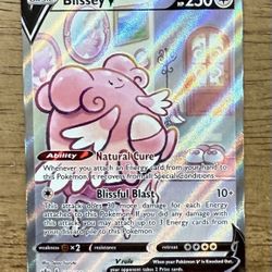 Pokémon Blissey V Alternate Full Art #183/198 Sword & Shield Chilling