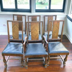 Antique Wood Chairs (6) 