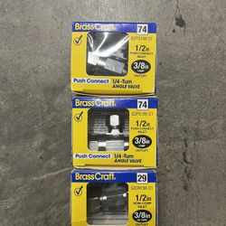 BrassCraft 1/4-turn angle valves for plumbing $15 For All . Great Price 