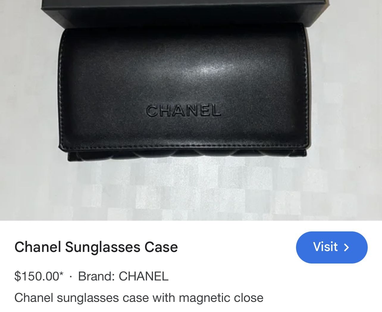 Chanel Eyeglasses Folding Quilted Leather Flap Case Large