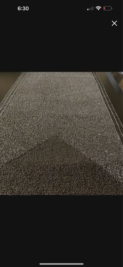 Z Gallerie heavy beaded dark gray table runner