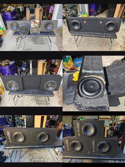 Subwoofer Trucks boxes a lot of them