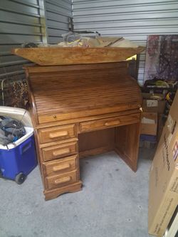 Roll top writing desk.