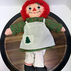 Vintage 1988 Raggedy Ann 18 Inch Christmas Plush