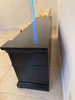 MOVING SALE  Black TV Stand / Entertainment Center – 76”