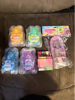 Needoh Nice Cube, Sugar Swaps Ice Pop, and SlimyGloop Gummy Bears