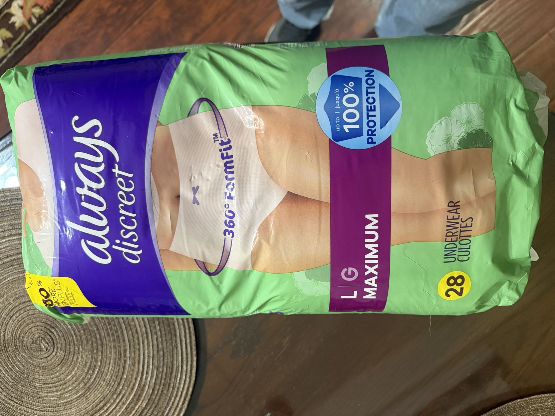 Always Discreet Women Underwear Size Large 28 Count