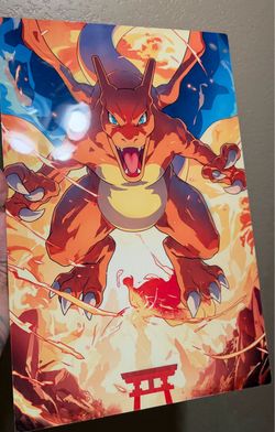 Custom Charizard Pokemon Metal Print