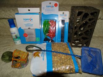All this fish tank supplies