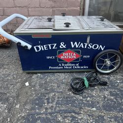 Dietz & Watson Portable Meat Warmer With Wheels