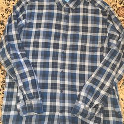 Colombia  Men’s XL  Blue  Plaid  Fannel  Outdoors Button- Front  Collared Shirt 