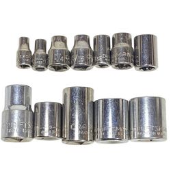 Craftsman 12 Pc Socket Set 1/4" 1/2" Drive 3/16-3/4” SAE 6-12 Pt Shallow