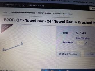 Proflo 24 inch towel bar brushed nickel