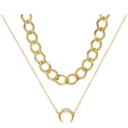 Gold Choker Layered Necklace for Women