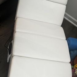 White Heated/ Massage Chaise