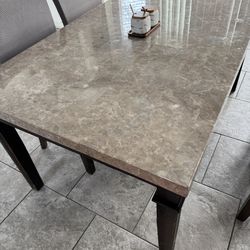 Dining table and chairs