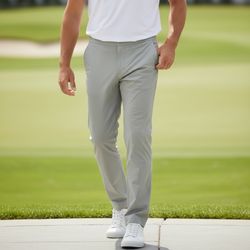 Theory Performance Golf Pants Mens Size Large Pockets Pull On Gray Drawstring Elastic Waist 
