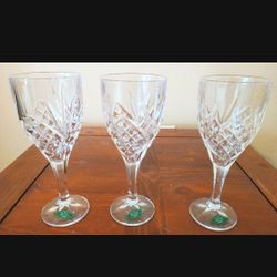 NEW OPEN BOX CRYSTAL GOBLETS (3).
