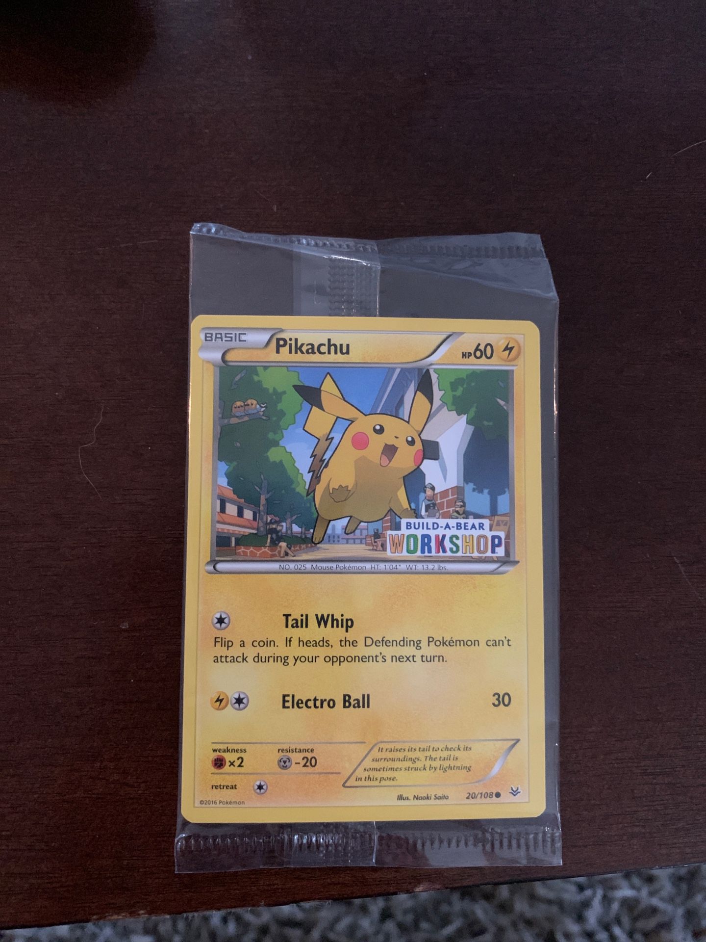 Pikachu Pokemon Card from build-a-bear