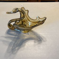 Vintage Glass Swan