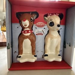Rudolph The Red Bose Reindeer Salt And Pepper Shakers