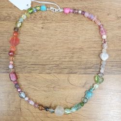 Y2K beaded necklaces with vintage beads, pearls and  gemstones