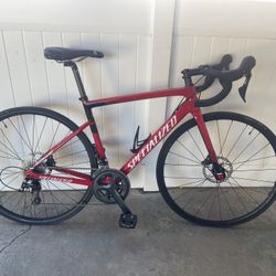 Specialized Tarmac SL6 road bike. Red