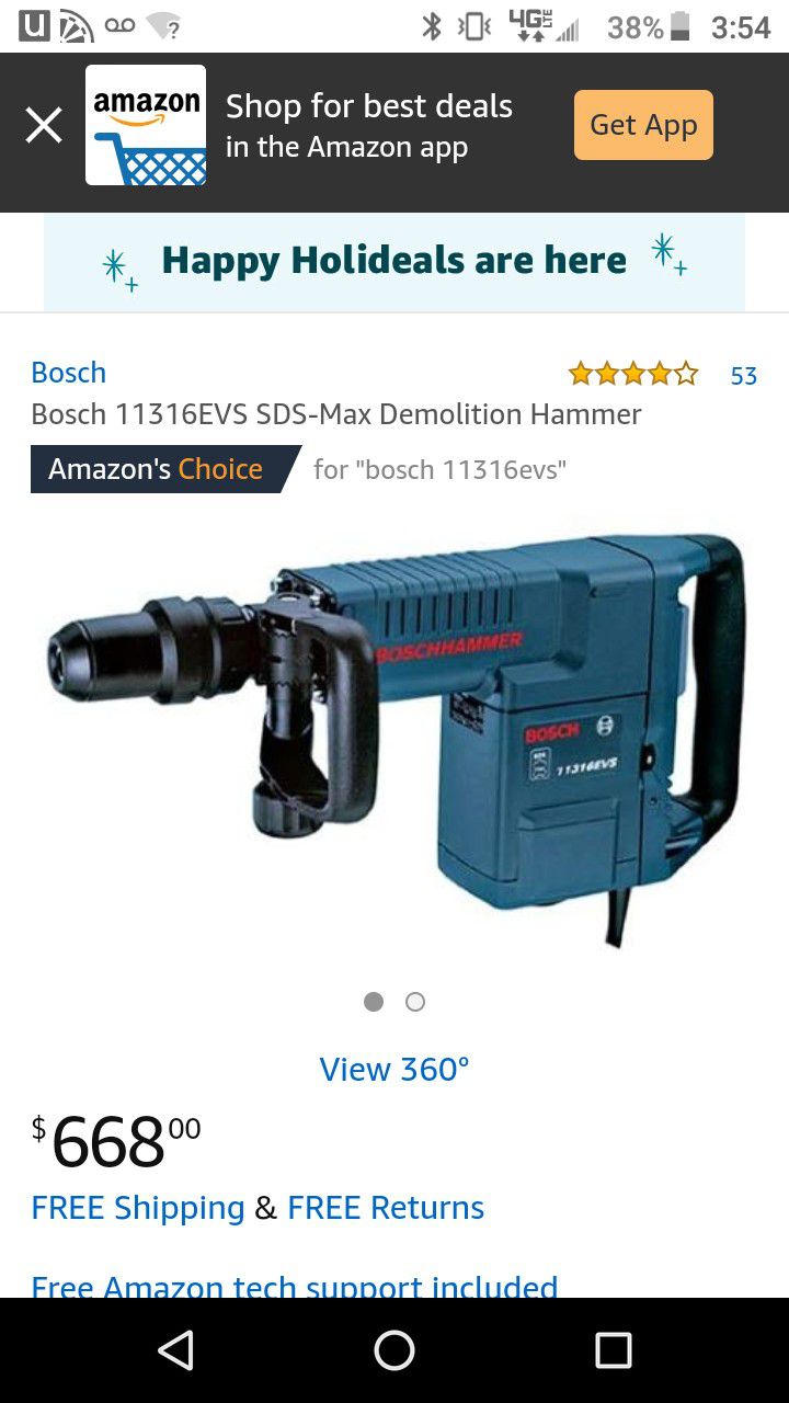 Demolition Bosch hammer drill and includes 10 tips