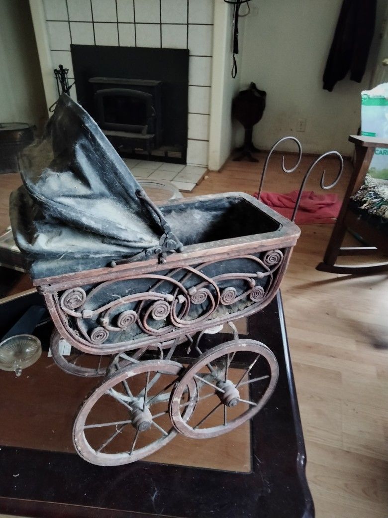 Vintage Baby Buggy Hand Crafted Novelty