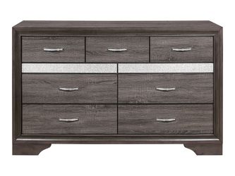 Luster Gray Dresser w/ 9 Drawers