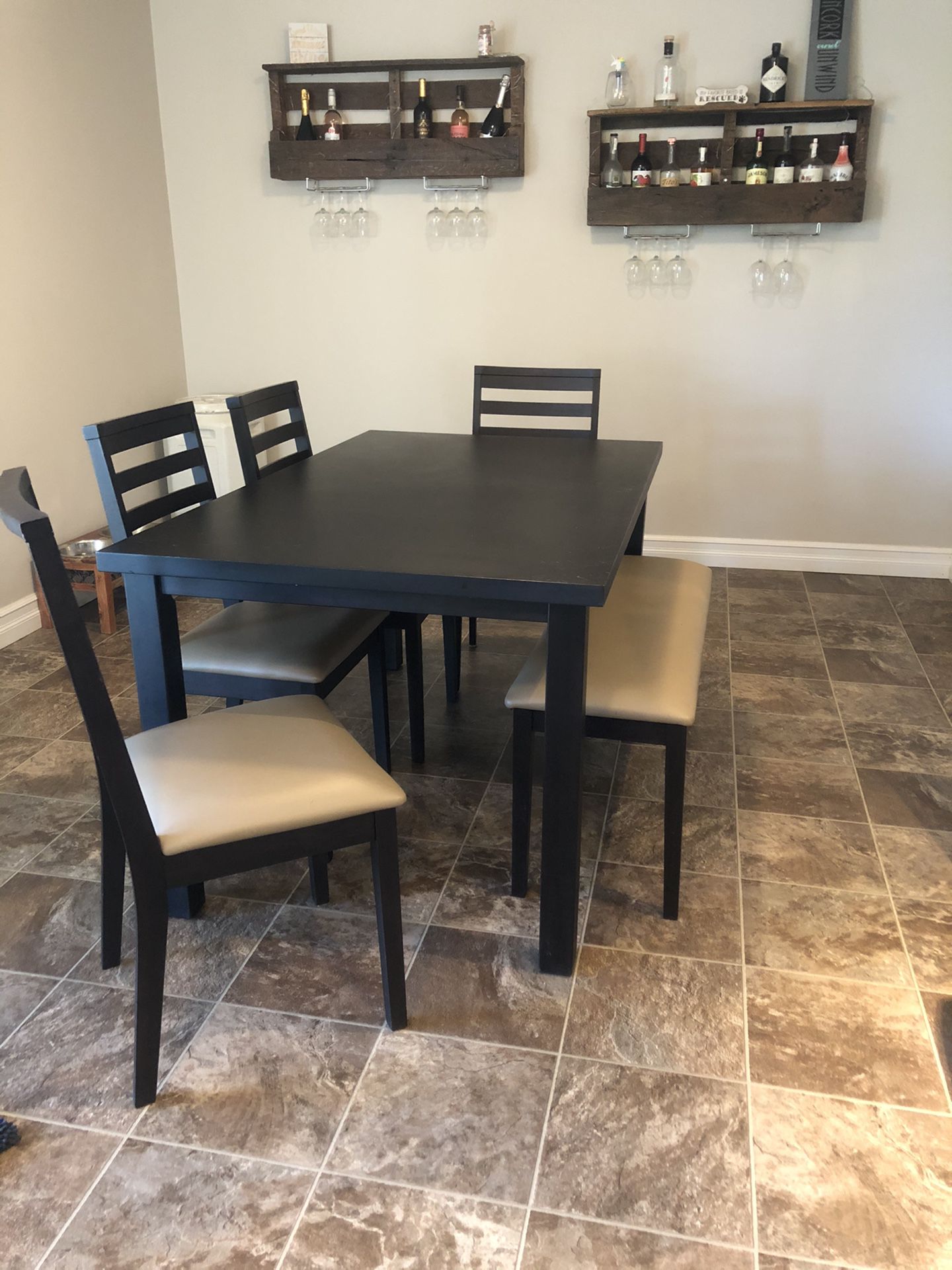 Dinning // kitchen table with bench and chairs
