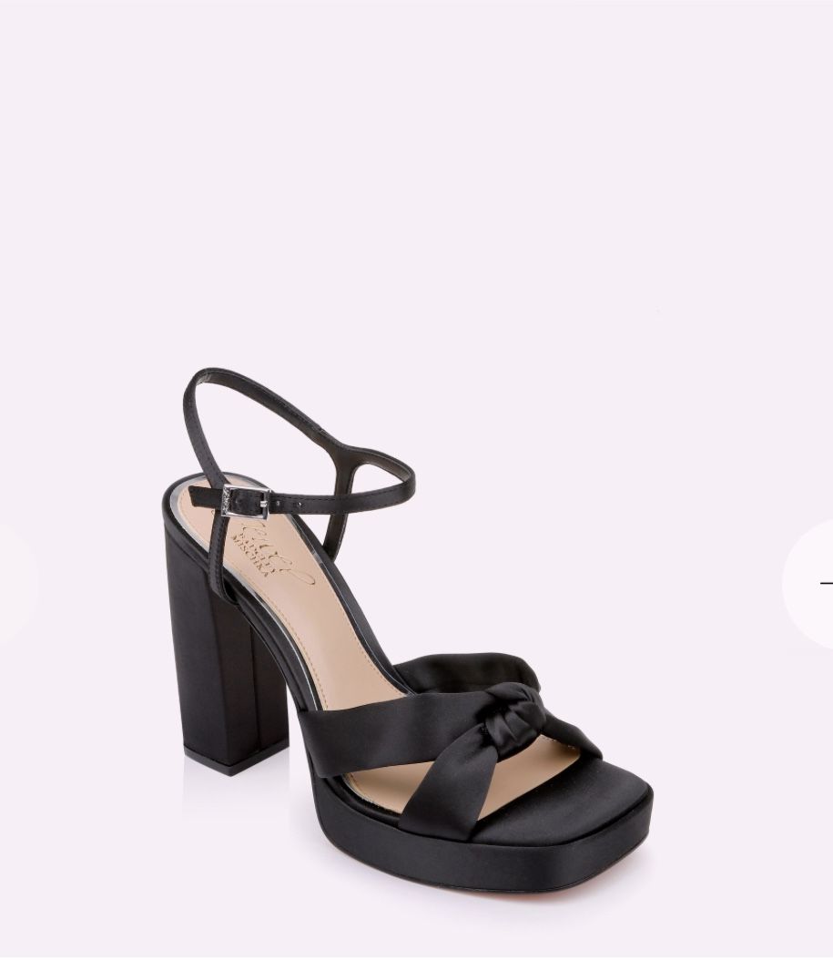 Valencia Platform Black Heels