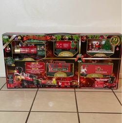 Vintage North Pole Express Christmas Train Set 33-Piece
