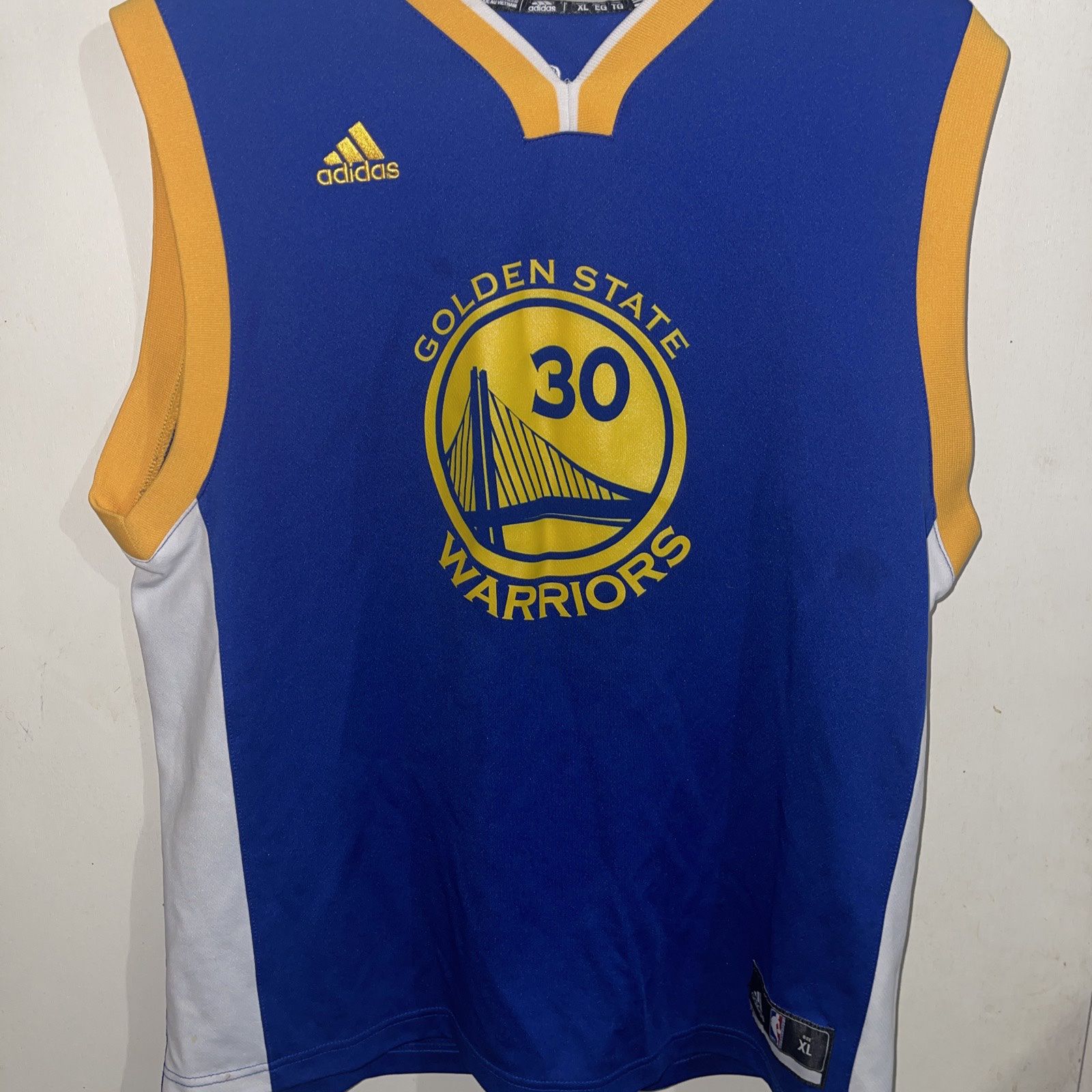 Adidas Stephen Curry #30 Golden State Warriors Jersey, Youth Large