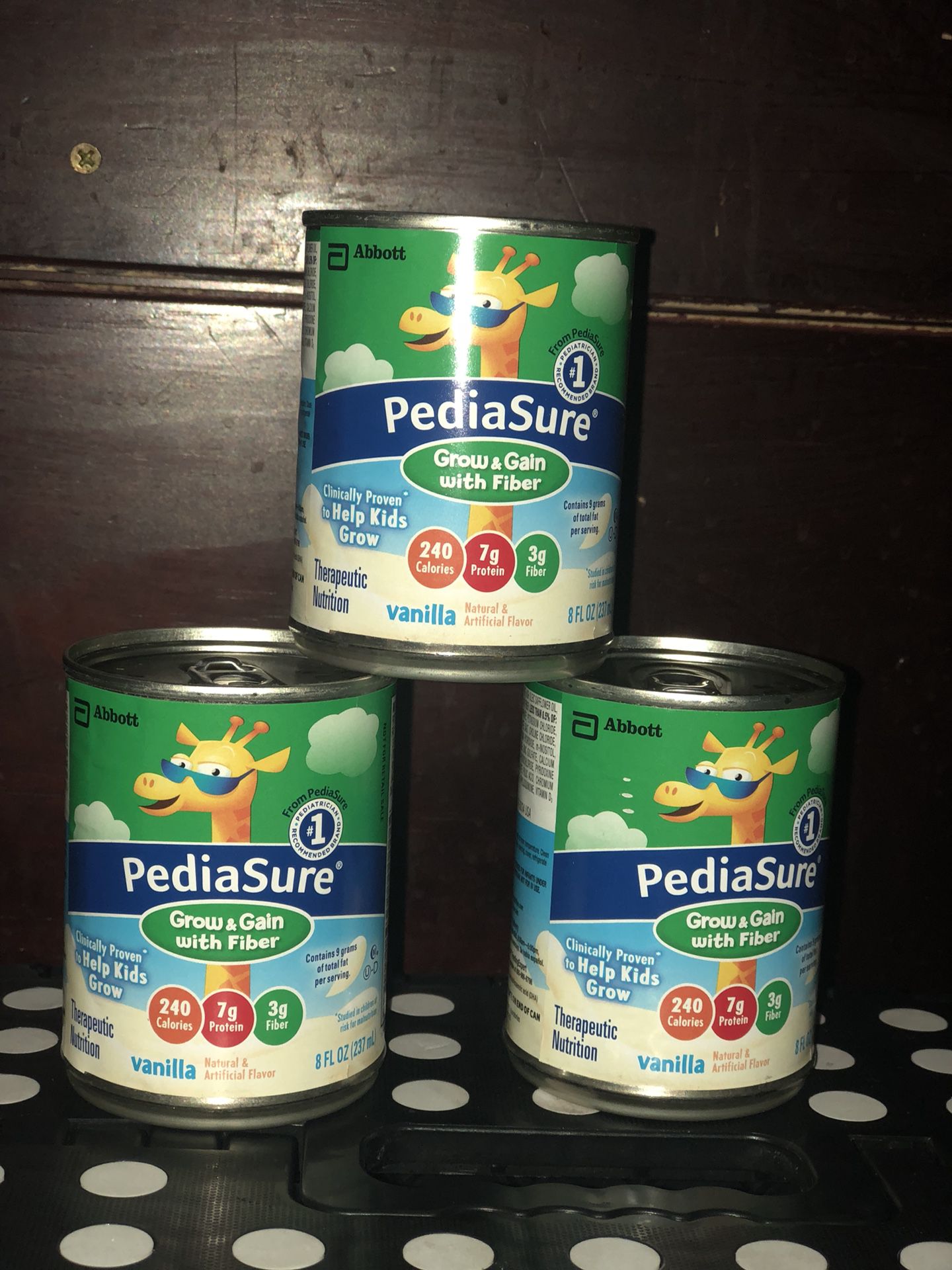 8oz cans of Pediasure with fiber