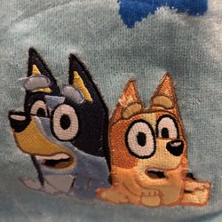 Towel With Embroidered Bluey And Bingo Figures 