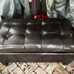 Leather Storage Bench