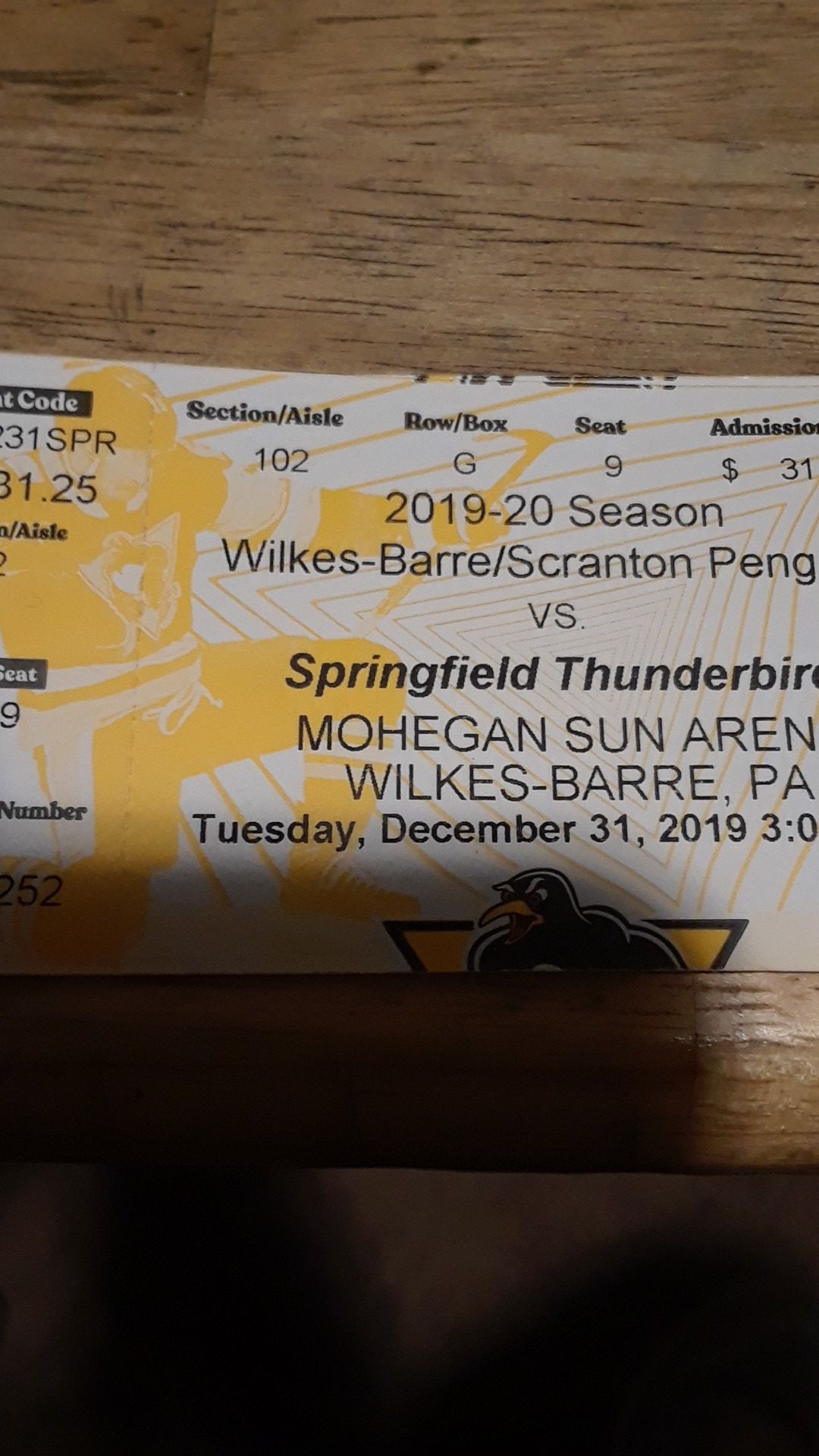 3 Hockey tickets