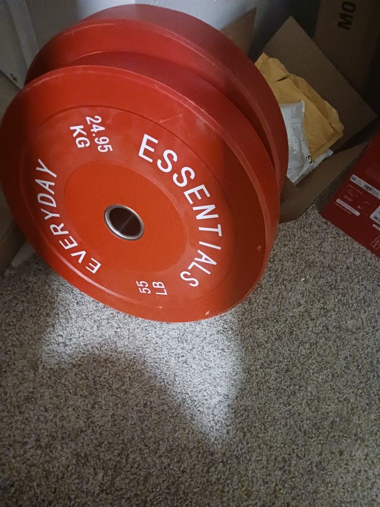 4 55lbs Rubber Plates MUST GO ASAP