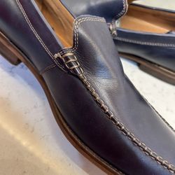 Johnston & Murphy Men’s Leather Loafers – Navy Blue – Size 12M 