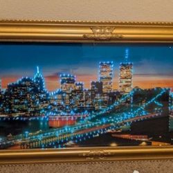 Lighted Frame NY Skyline With Sound -Free