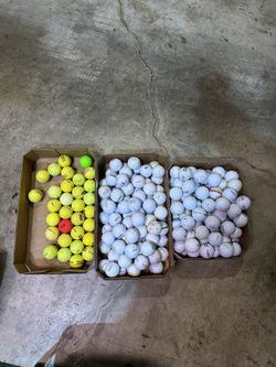 Practice and Regular golf balls