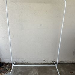 White Metal Clothing Rack