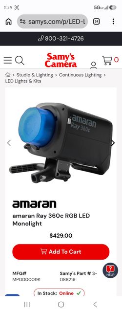 amaran Ray 360c RGB LED Monolight