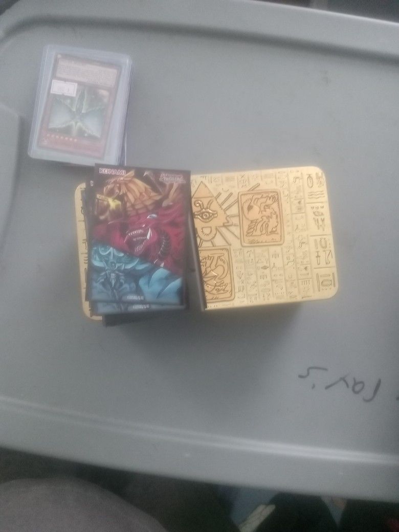 176 Pokémon Card Overs 20 Halos 50 Yugioh Cards 5 Halos Yugioh Tan Box And Sleeves
