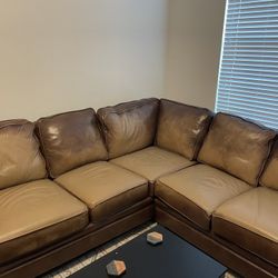 Smith Brothers Leather Sectional 