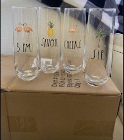 Rae Dunn drinking glasses
